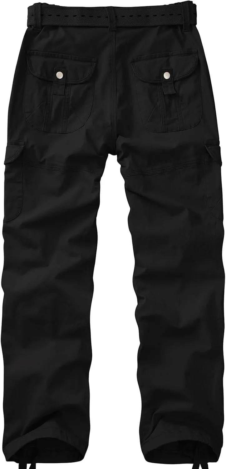 Women's Cargo Pants Casual Y2K Streetwear Cotton Summer Travel Work Hiking Pants with 7 Pockets Combat Tactical