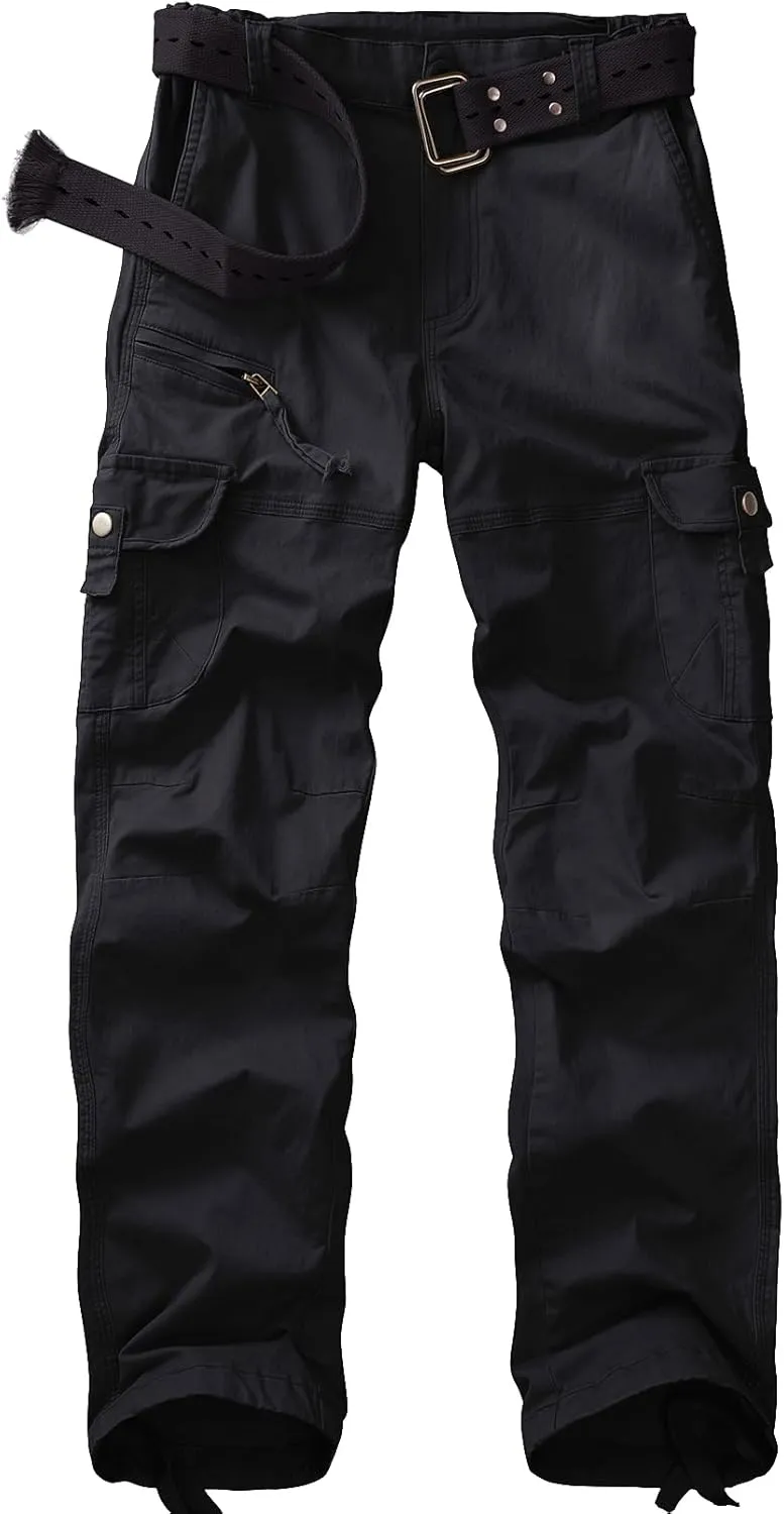 Women's Cargo Pants Casual Y2K Streetwear Cotton Summer Travel Work Hiking Pants with 7 Pockets Combat Tactical