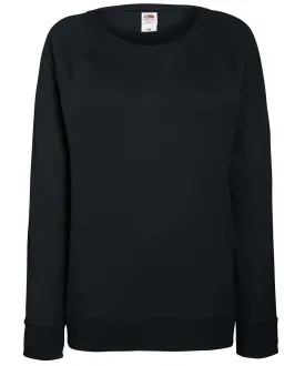 Womens lightweight raglan sweatshirt | Black