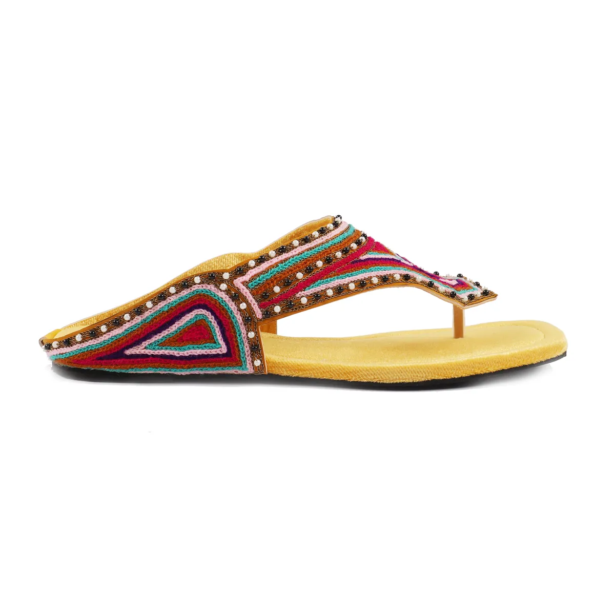 Yellow Ethnic Chappal 005680