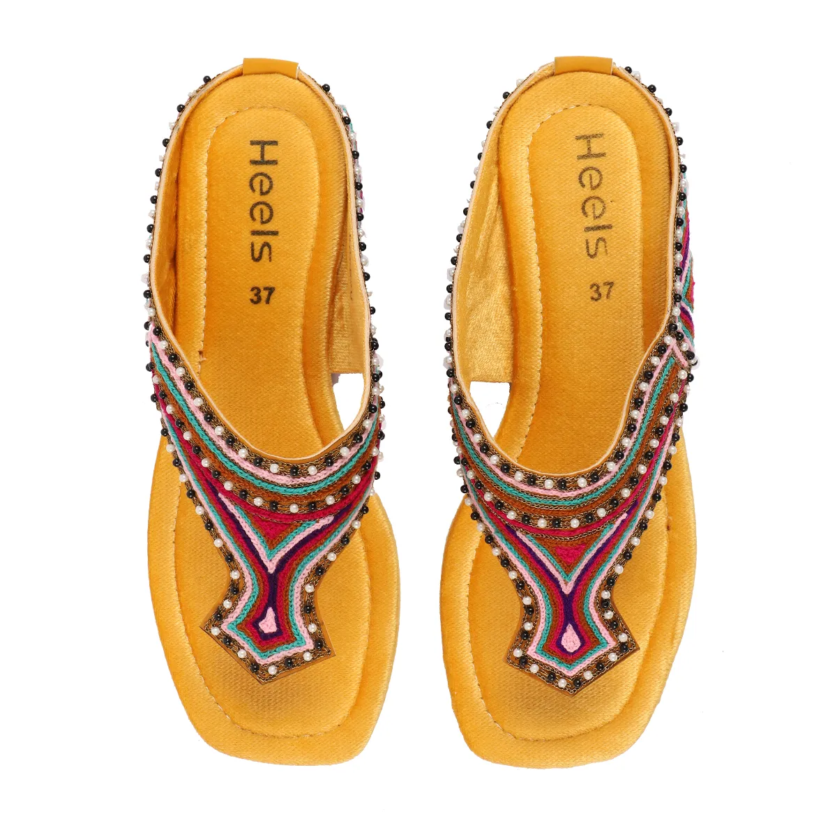 Yellow Ethnic Chappal 005680
