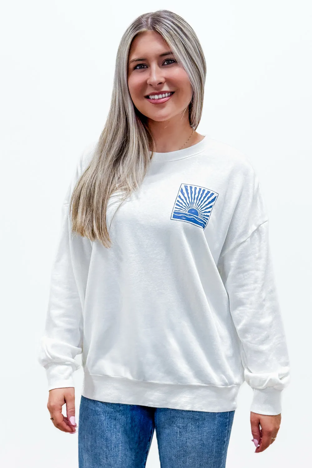 Z Supply: Horizon Sunday Sweatshirt - Sea Salt